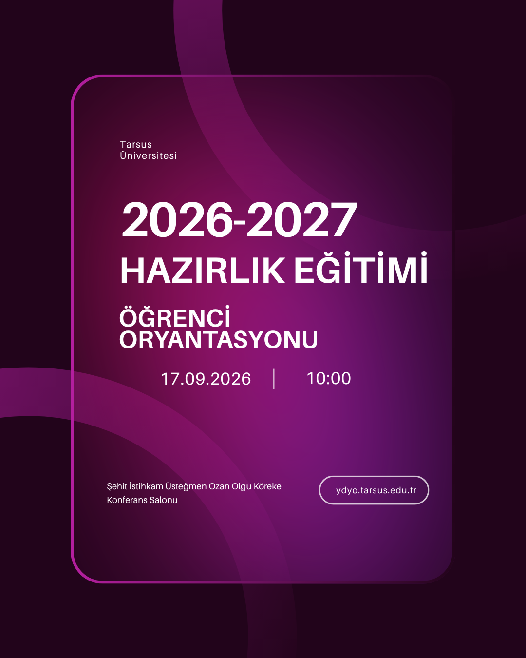  Hazırlık Programı Öğrenci Oryantasyonu